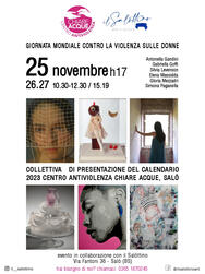 Venerdì 25 novembre, SALO. Presentazione del calendario del Centro antiviolenza "Chiare Acque"